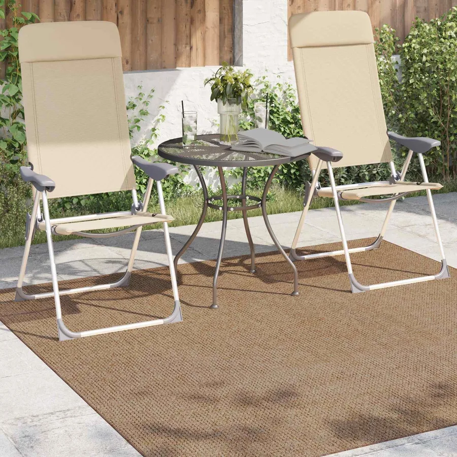 Tapis de surface Carré AGIRA Naturel 120 x 120 cm Polyester - 3