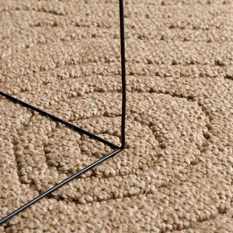 Tapis de surface Moiré AGIRA Naturel 200 x 140 cm Polyester - 5
