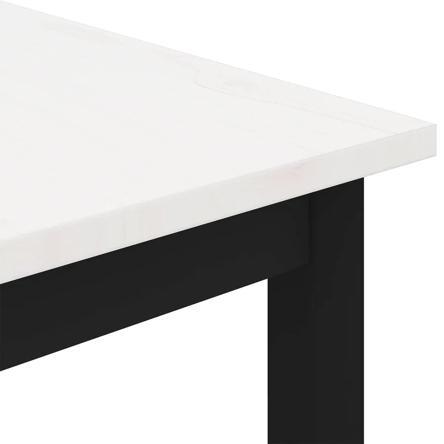 Table basse Blanc 40 x 40 x 36 cm Bois de pin massif - 7