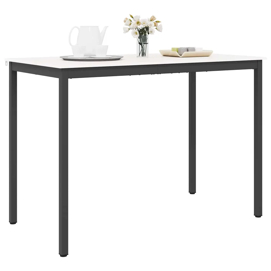 Table de bar Blanc 150 x 80 x 105 cm Bois de pin massif - 3