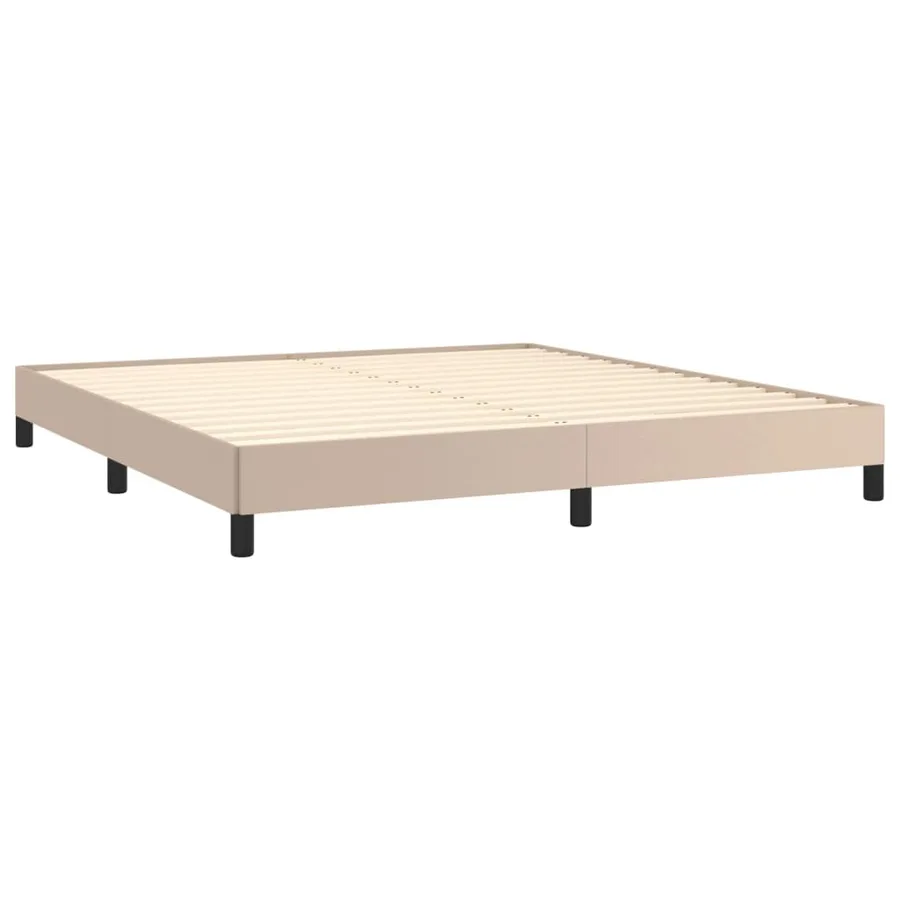 Cadre de lit sans matelas cappuccino 160x200 cm similicuir - 4