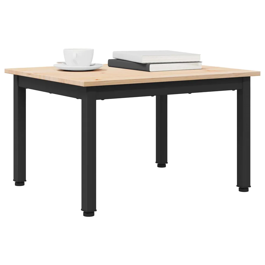 Table basse Naturel 60 x 50 x 36 cm Bois de pin massif - 3
