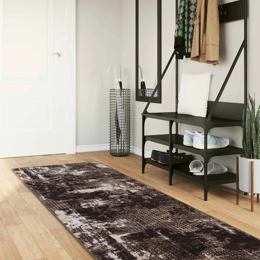Coureur de Tapis MARSA Noir 100 x 450 cm Polyester et PVC