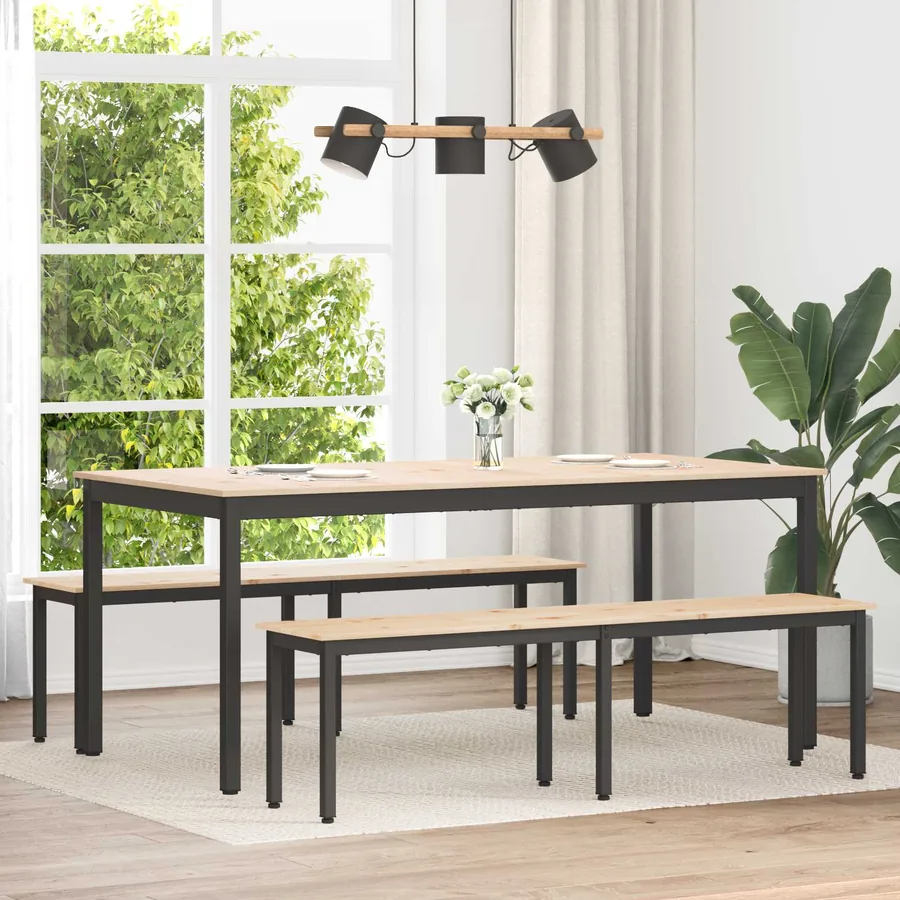 banc Naturel 160 x 35 x 45 cm Bois de pin massif