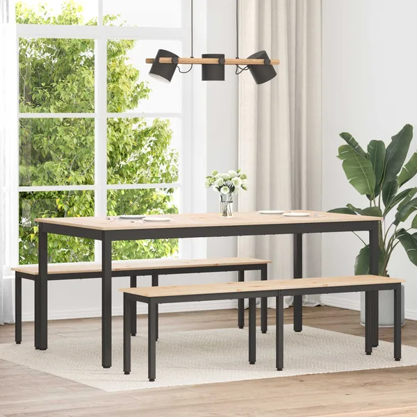 banc Naturel 160 x 35 x 45 cm Bois de pin massif