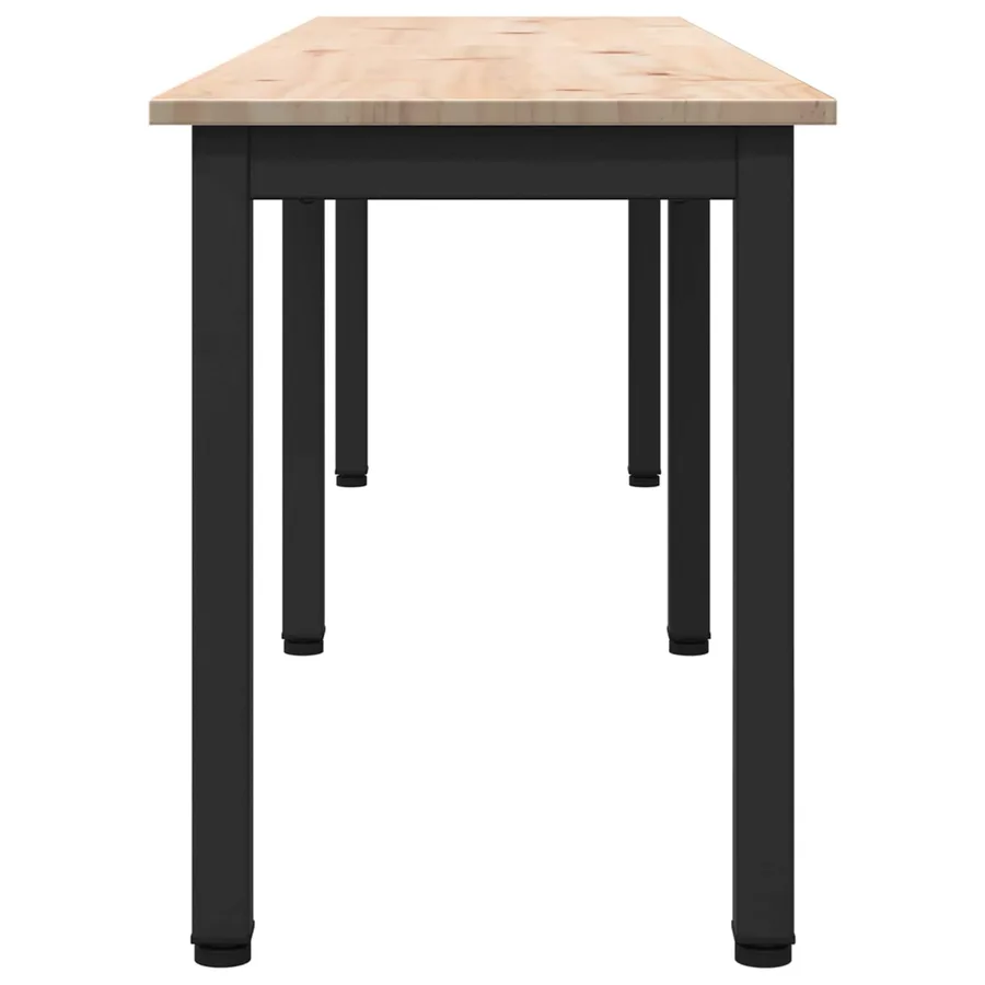 banc Naturel 160 x 35 x 45 cm Bois de pin massif - 6