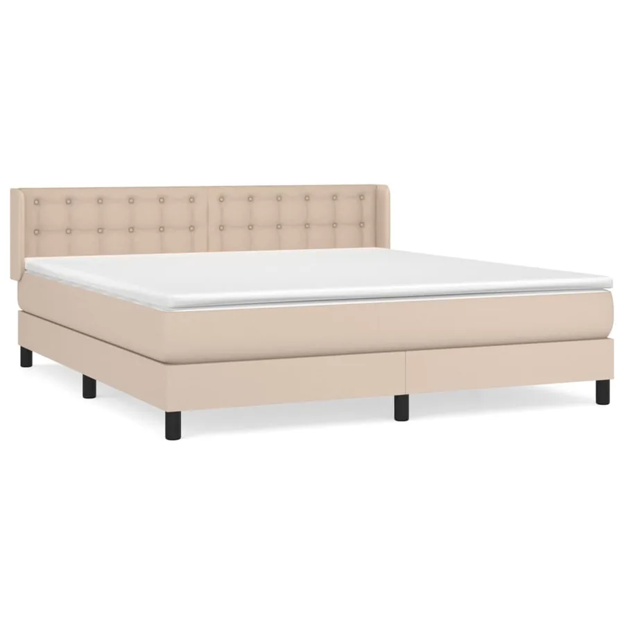 Sommier à lattes de lit avec matelas Cappuccino 160x200 cm - 2