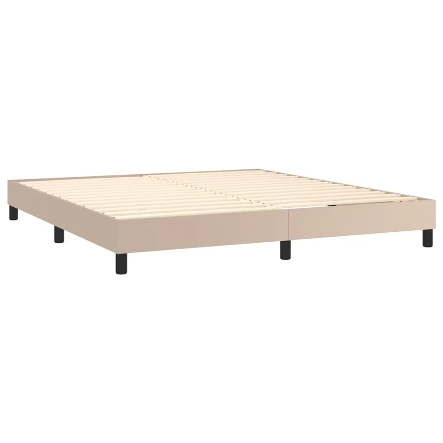 Sommier à lattes de lit avec matelas Cappuccino 160x200 cm - 4