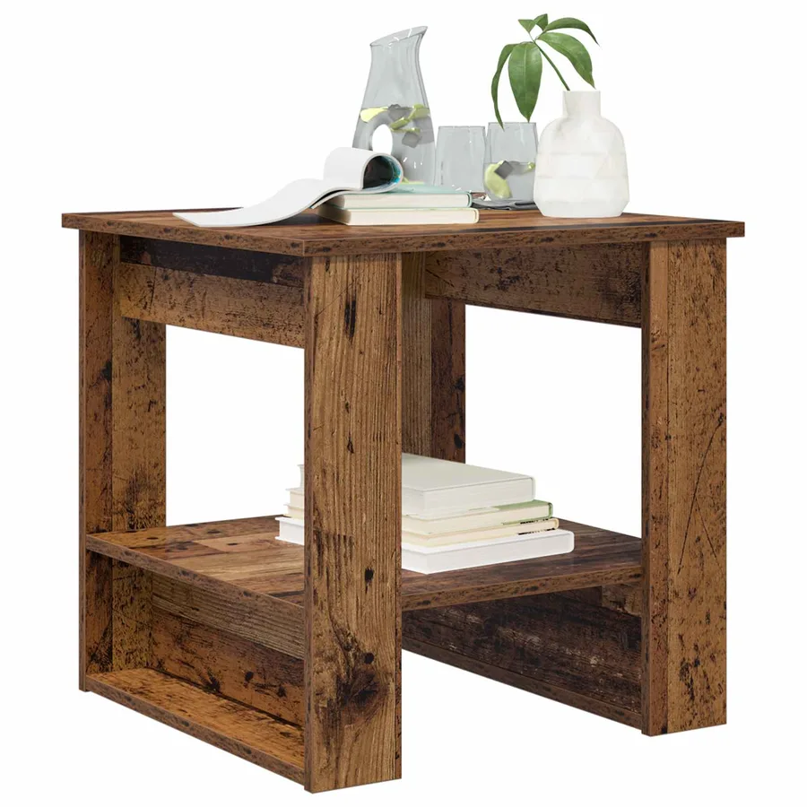 Table basse Bois ancien 51 x 50 x 50 cm Bois d'ingénierie - 3