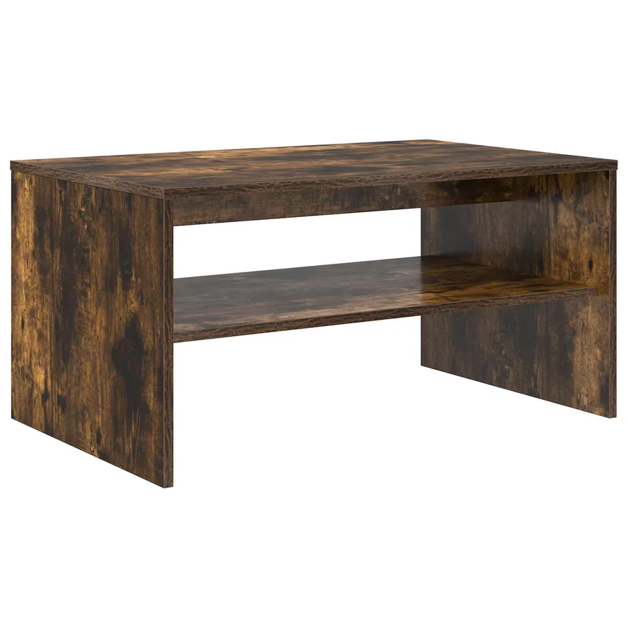 Table basse Chêne fumé 80 x 50 x 40 cm Bois d'ingénierie - 7