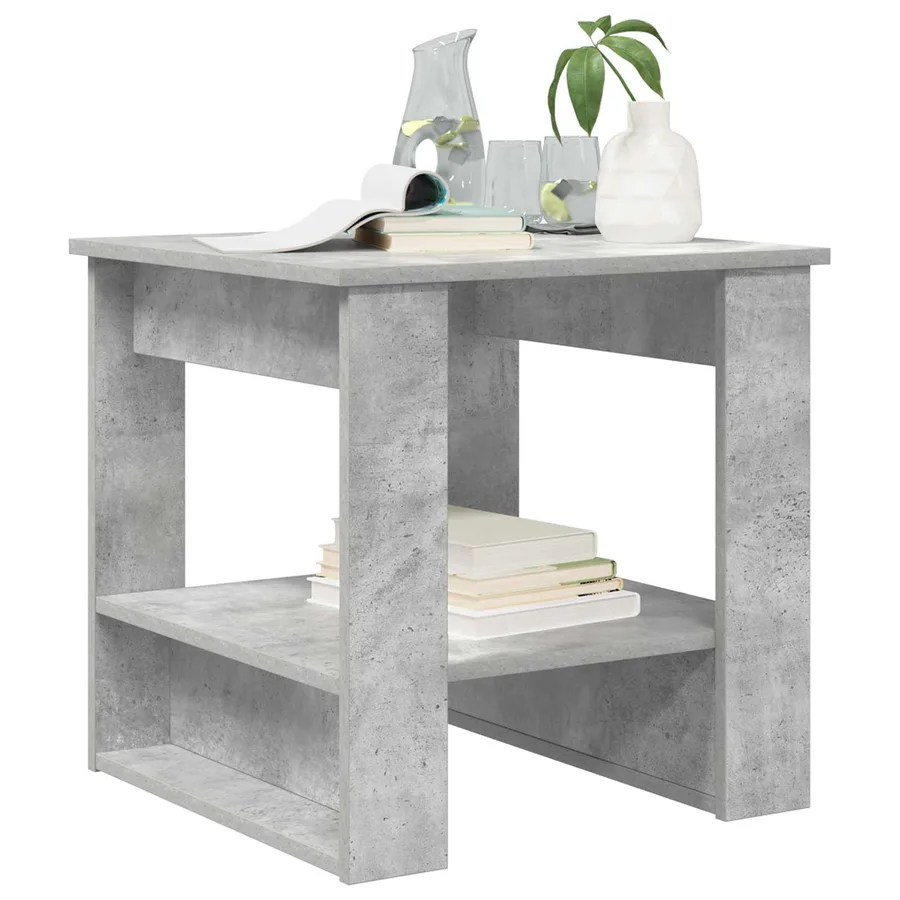 Table basse Gris béton 51 x 50 x 50 cm Bois d'ingénierie - 3