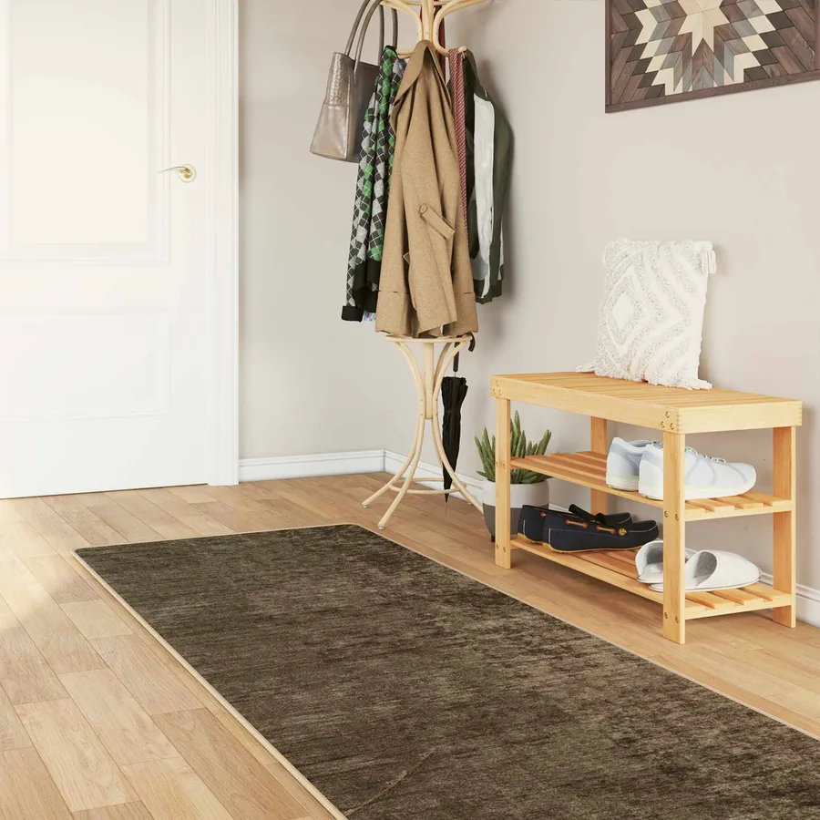 Coureur de Tapis MARSA Vert forêt 100 x 250 cm Polyester et PVC