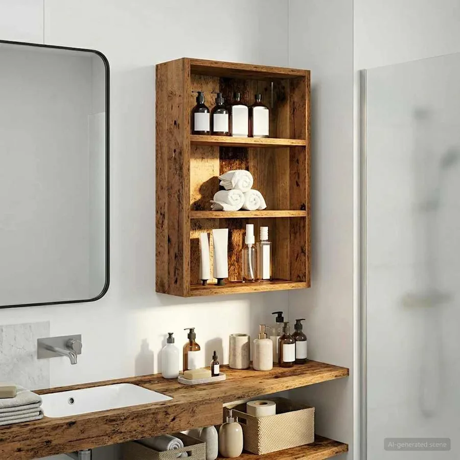 Armoire murale de salle de bain Bois ancien 40 x 16 x 62,5 cm - 5