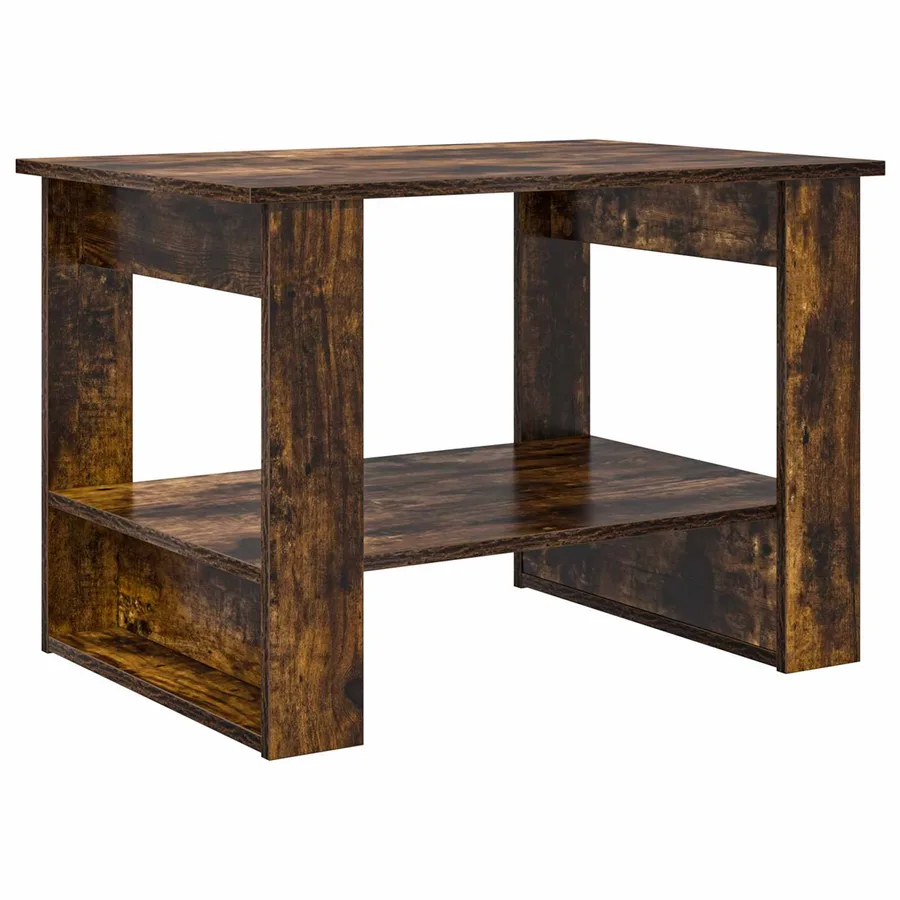 Table basse Chêne fumé 72 x 50 x 50 cm Bois d'ingénierie - 2