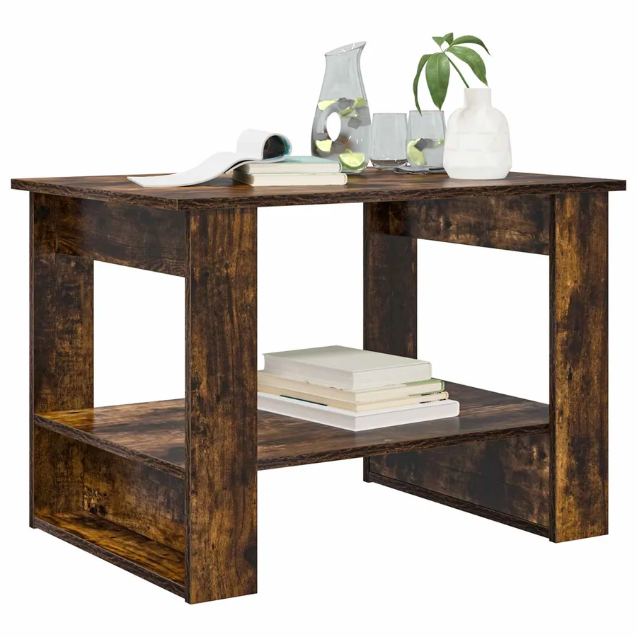 Table basse Chêne fumé 72 x 50 x 50 cm Bois d'ingénierie - 3
