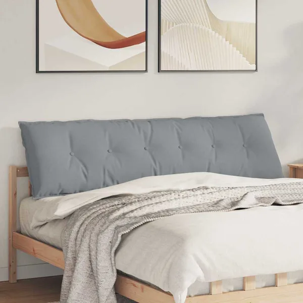 Coussin de Dos Gris clair 180 x 19 x 50 cm tissu