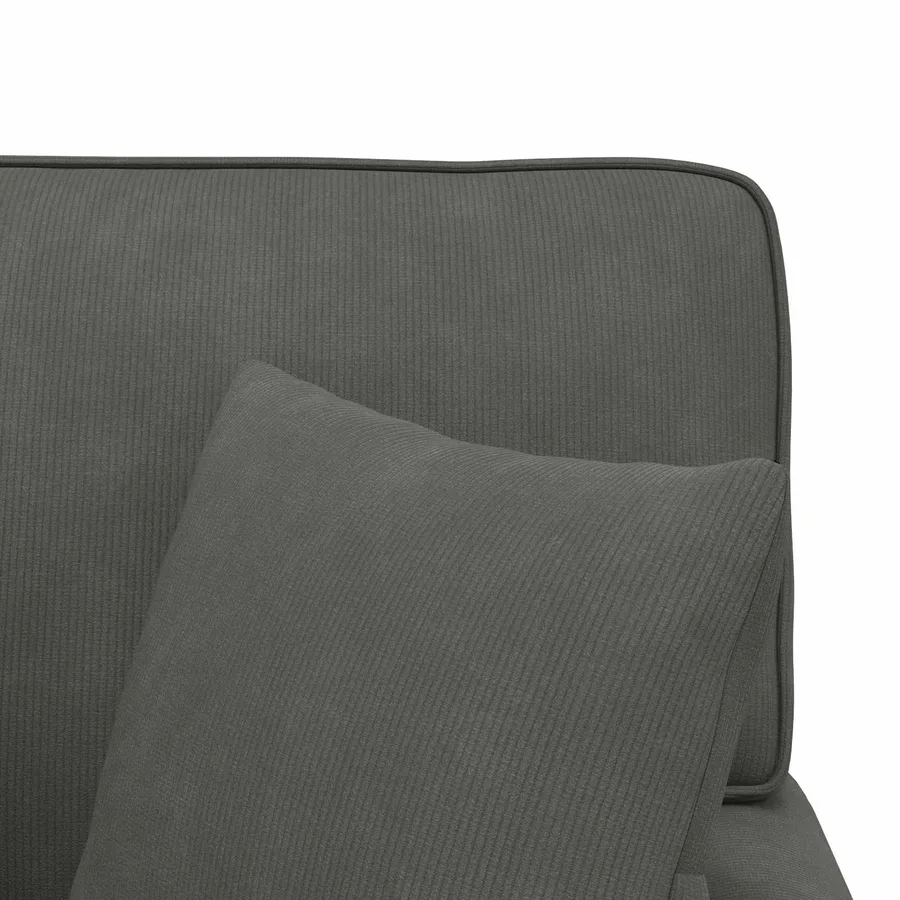 Chaise lounge avec jupe avec coussin 3 pcs Gris foncé - 9