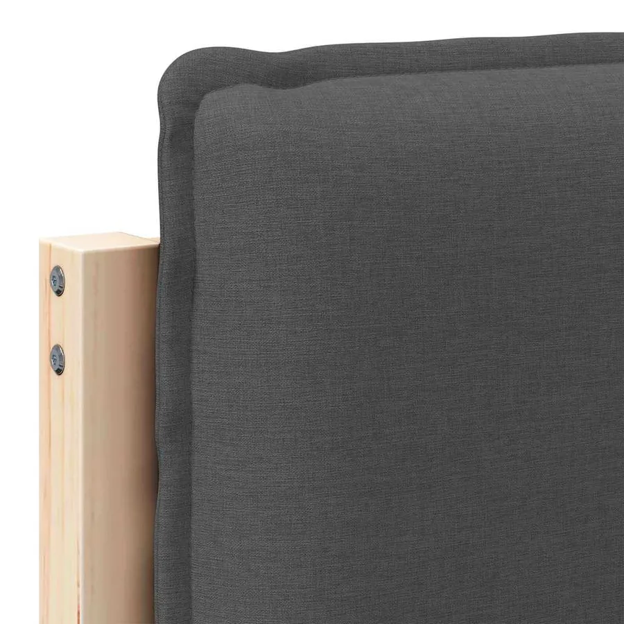 Tête de lit capitonnée Gris Naturel et Foncé 100 cm Pin massif - 9