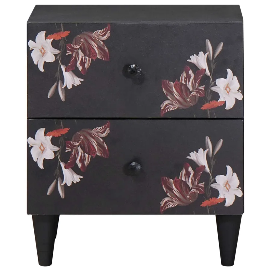 Table de chevet Marron 40 x 33,5 x 46 cm Bois de mangue massif - 3