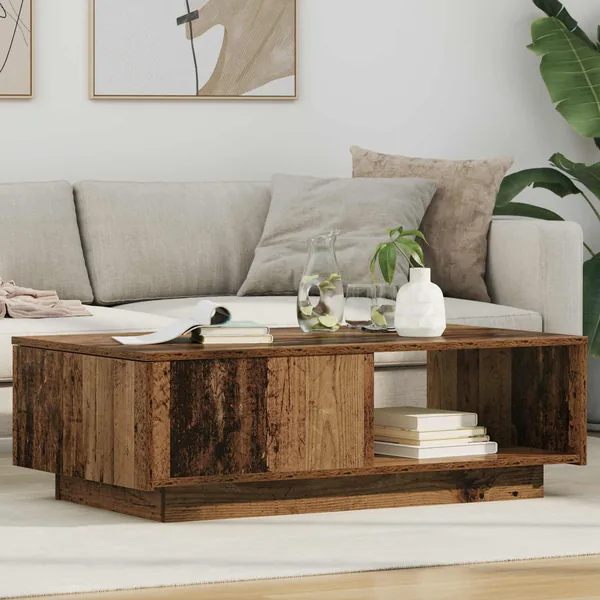 Table basse Bois ancien 95 x 55 x 31 cm Bois d'ingénierie