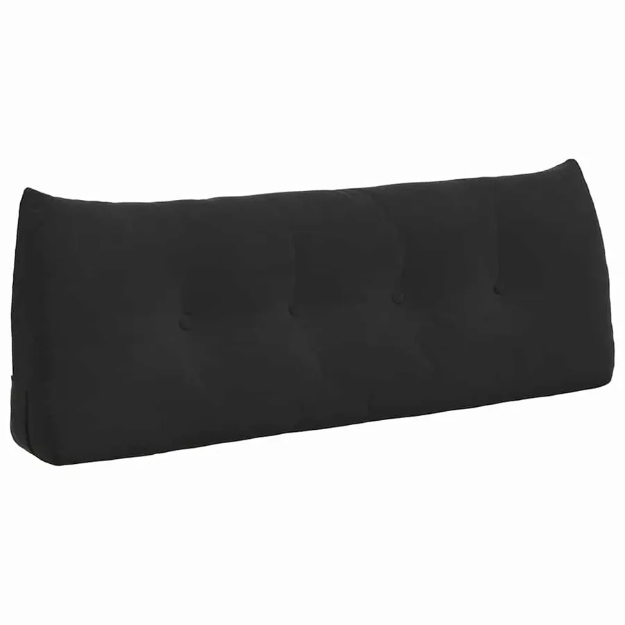 Coussin de Dos Noir 120 x 24 x 50 cm Velours - 2