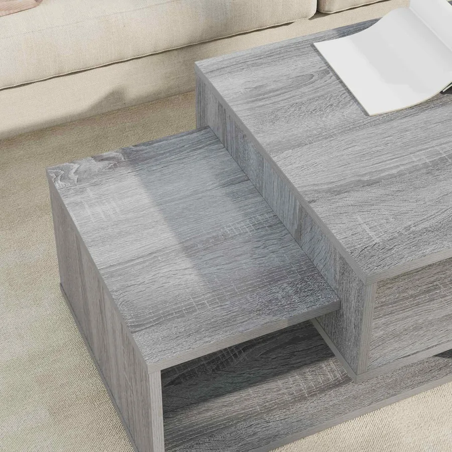 Table basse Gris Sonoma 105 x 50 x 32,5 cm Bois d'ingénierie - 4