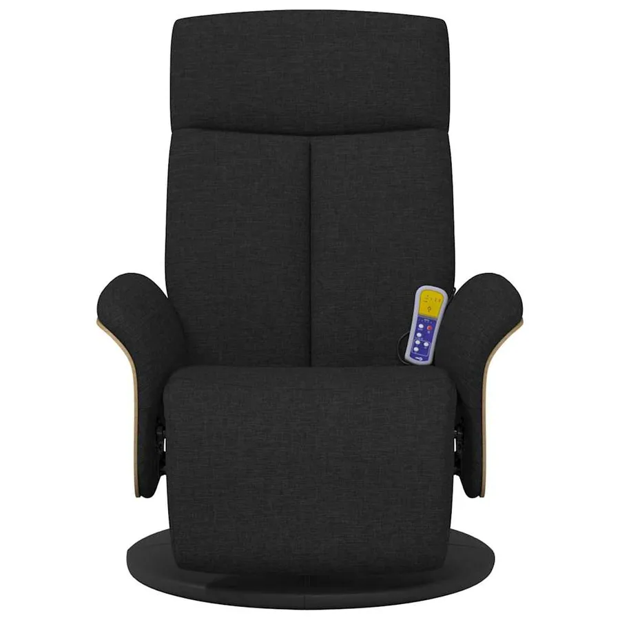 Fauteuil de massage inclinable Noir 79 x 87 x 104,5 cm tissu - 5
