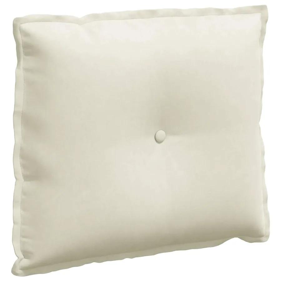 Coussin de Dos Crème 60 x 50 cm Tissu en velours côtelé - 2