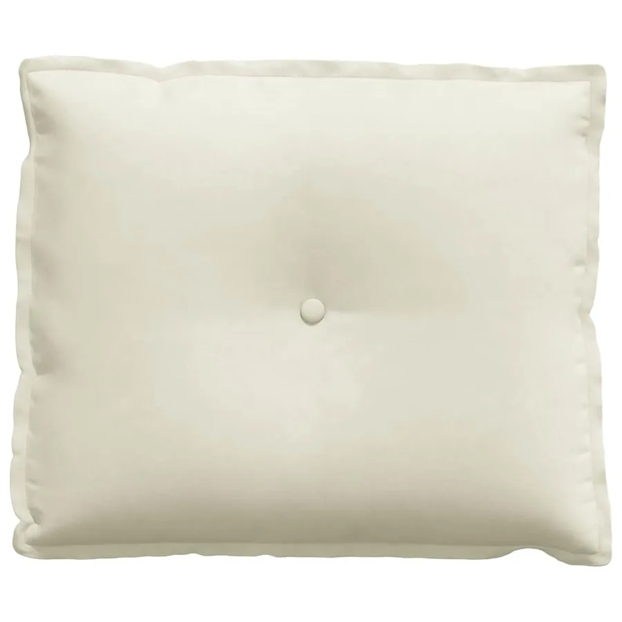 Coussin de Dos Crème 60 x 50 cm Tissu en velours côtelé - 5