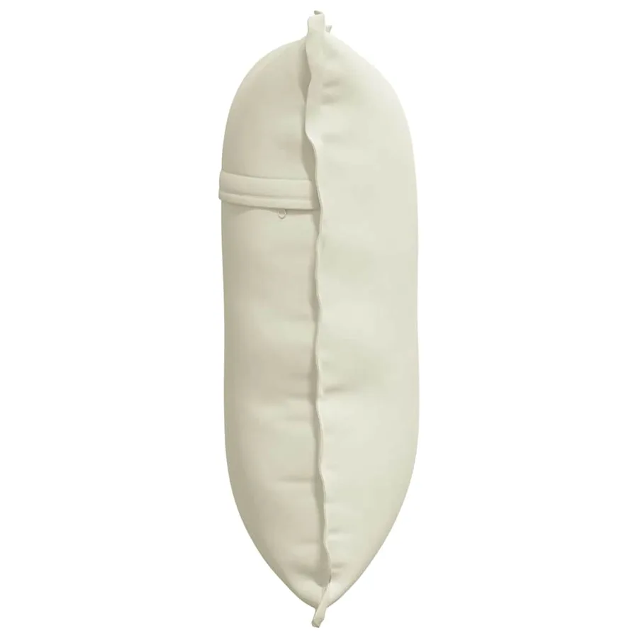Coussin de Dos Crème 60 x 50 cm Tissu en velours côtelé - 6