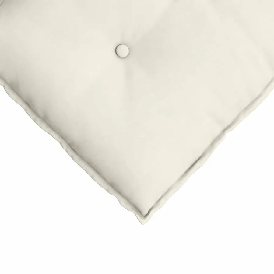Coussin de Dos Crème 60 x 50 cm Tissu en velours côtelé - 7