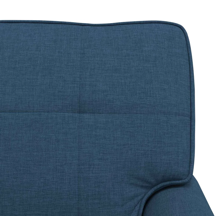Chaise longue avec coussin Bleu 91 x 157 x 91 cm tissu - 9