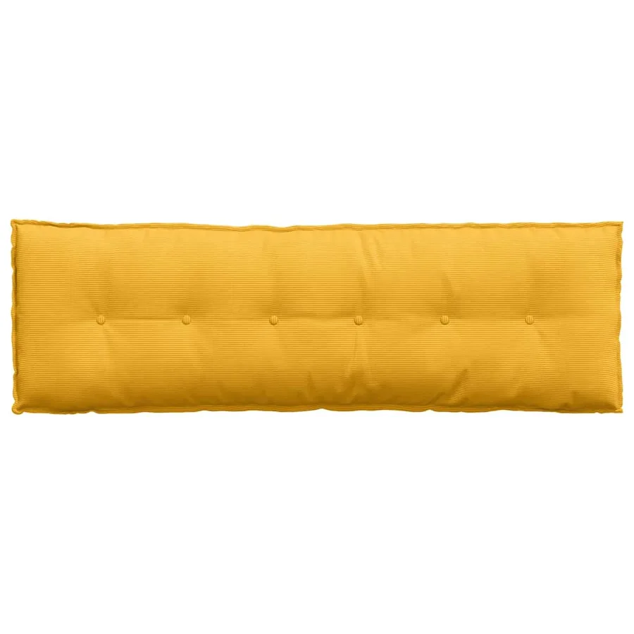 Coussin de Dos Jaune clair 160 x 50 cm Tissu en velours côtelé - 6