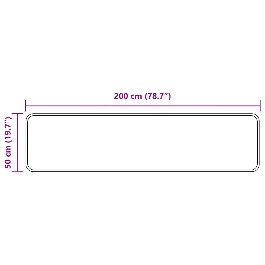 Coureur de Tapis MARSA Noir 50 x 200 cm Polyester et PVC - 7