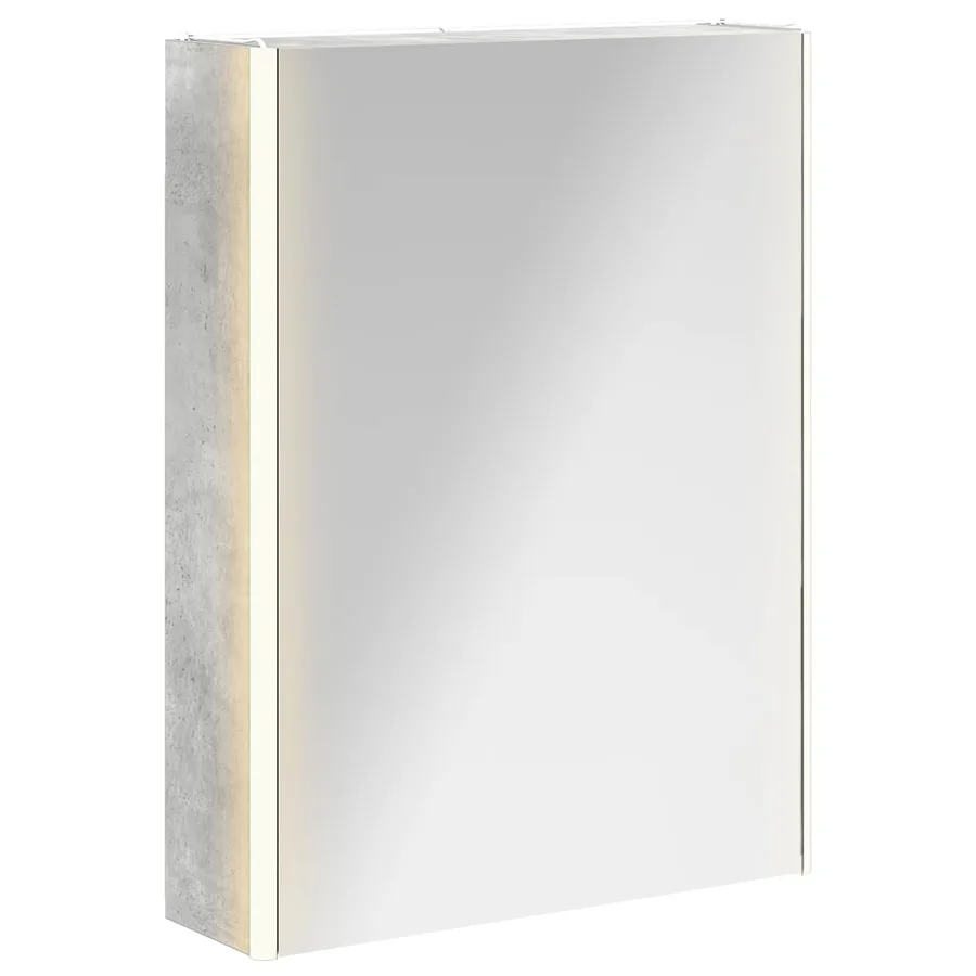 Armoire Miroir de Salle de Bain Gris béton 53,5 x 15,5 x 70 cm - 2
