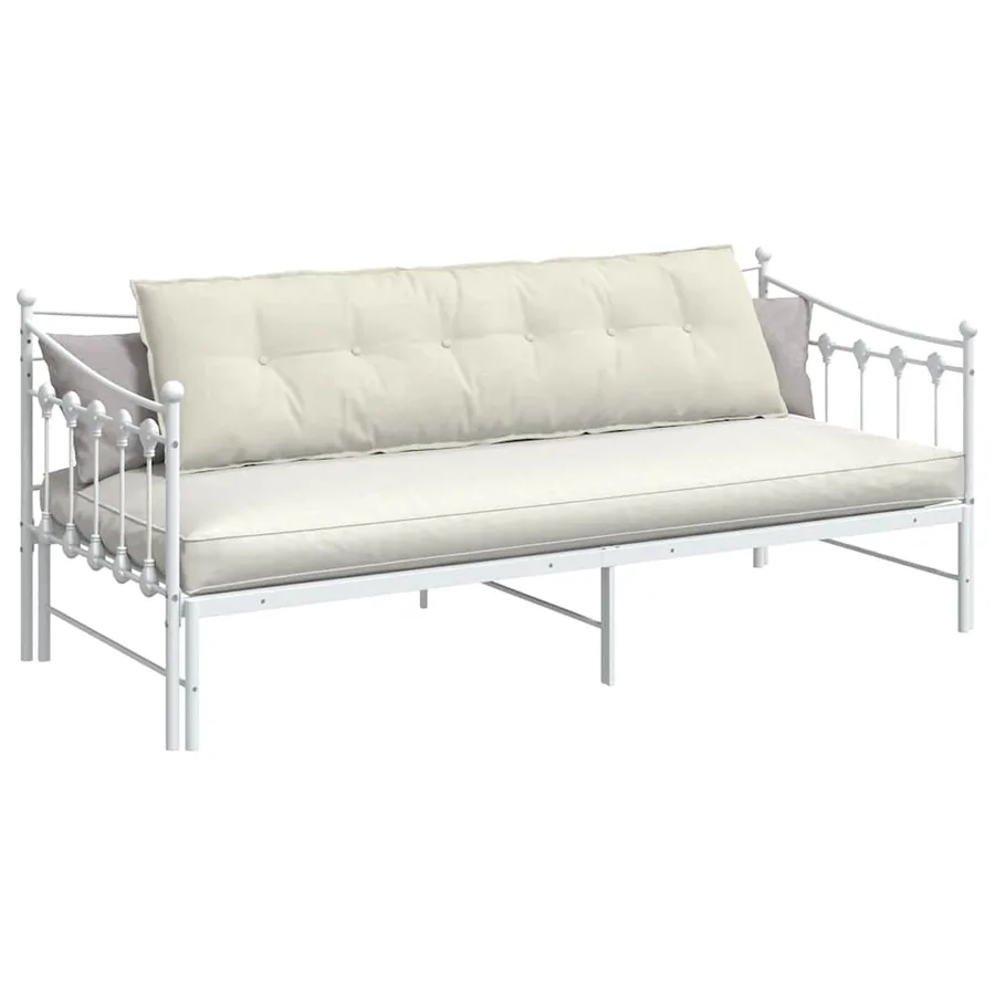 Coussin de Dos Crème 180 x 50 cm Tissu en velours côtelé - 3