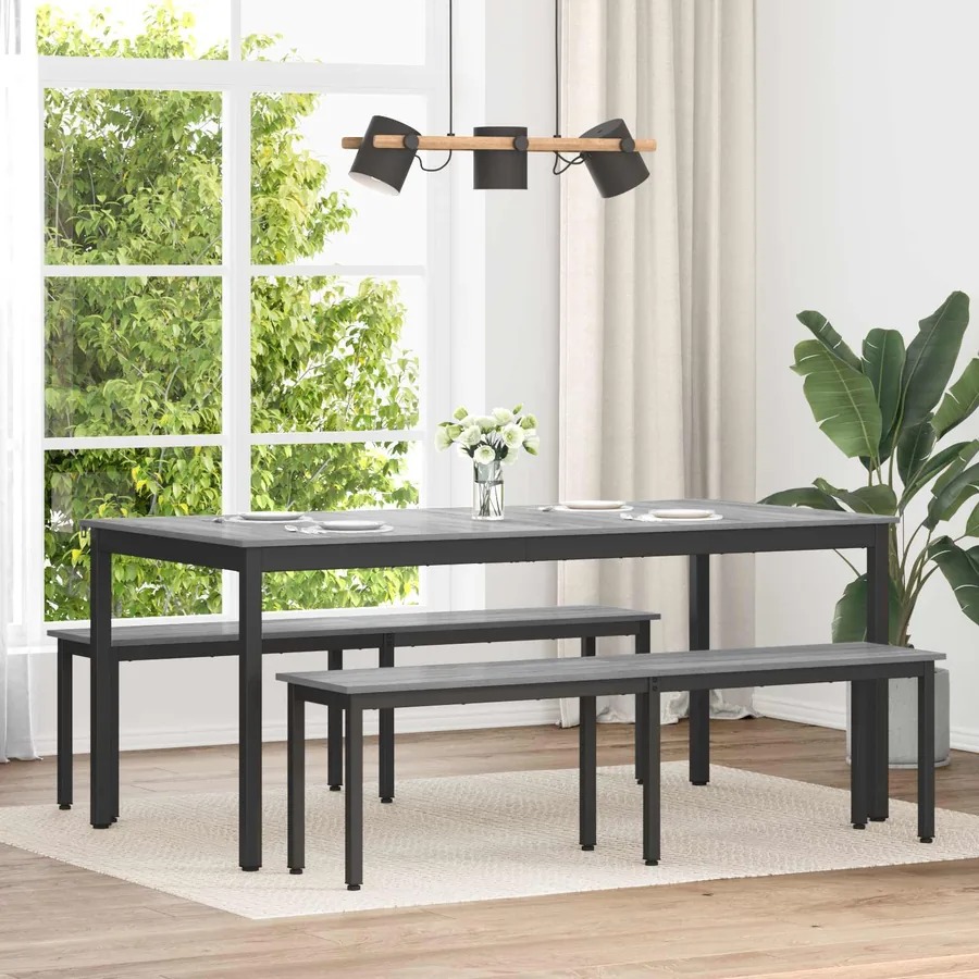 banc Gris Sonoma 160 x 35 x 45 cm Bois d'ingénierie