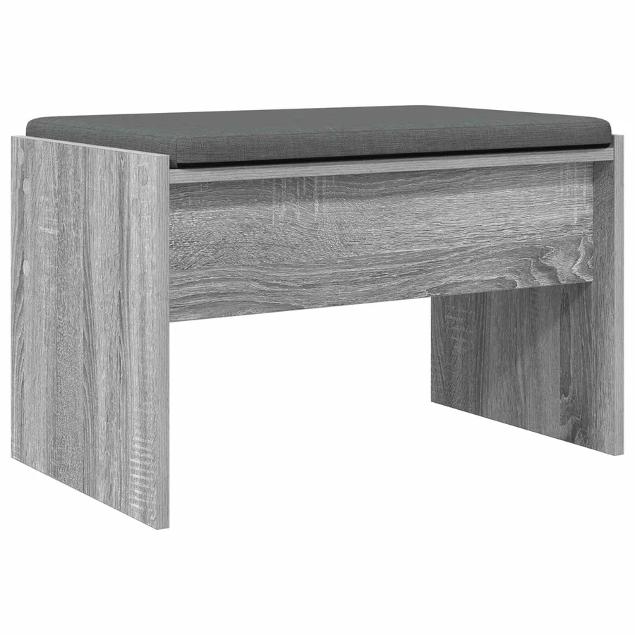 Banc d'entrée avec coussin Gris Sonoma 63 x 38 x 40 cm - 7
