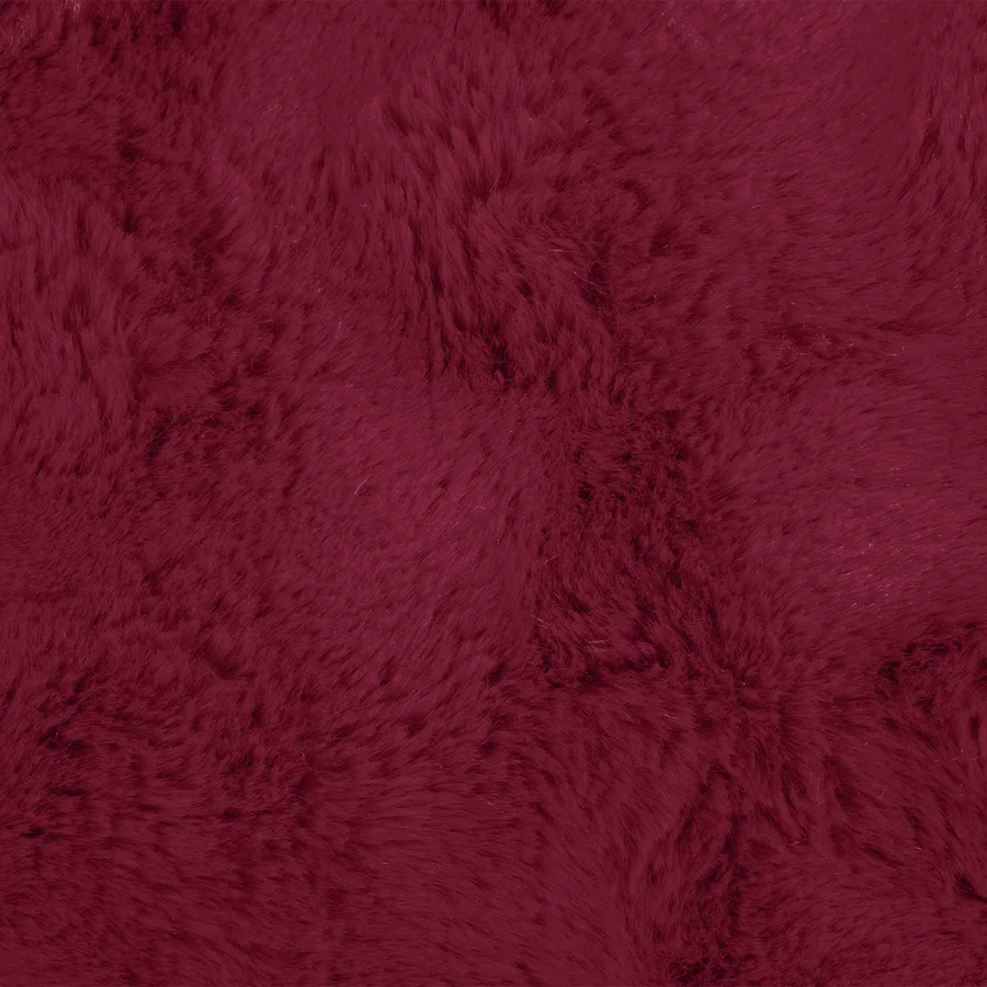 Couverture antidérapante en fausse de lapin Olite Bordeaux - 9