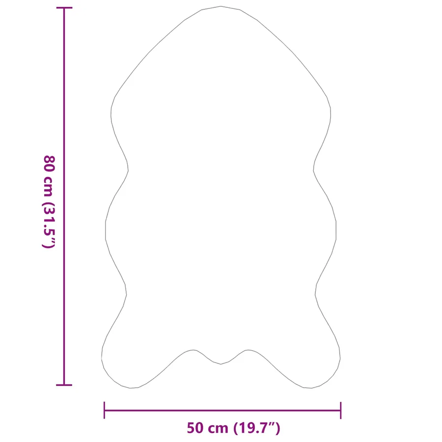 Tapis antidérapant en fausse de lapin OLITE Rose 50 x 80 cm - 8