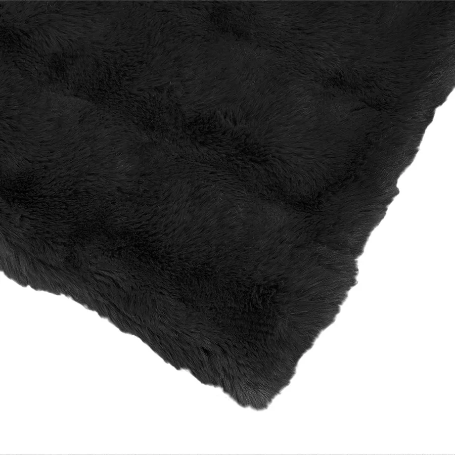Couverture antidérapante en fausse de lapin Olite Noir - 6