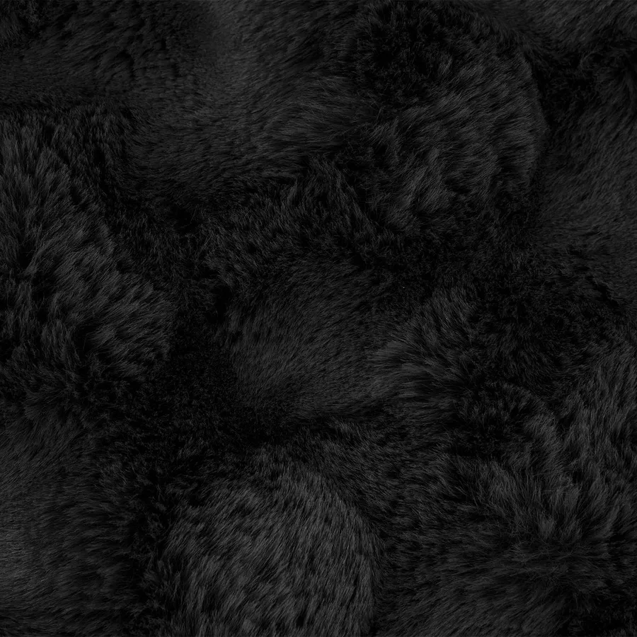 Couverture antidérapante en fausse de lapin Olite Noir - 9