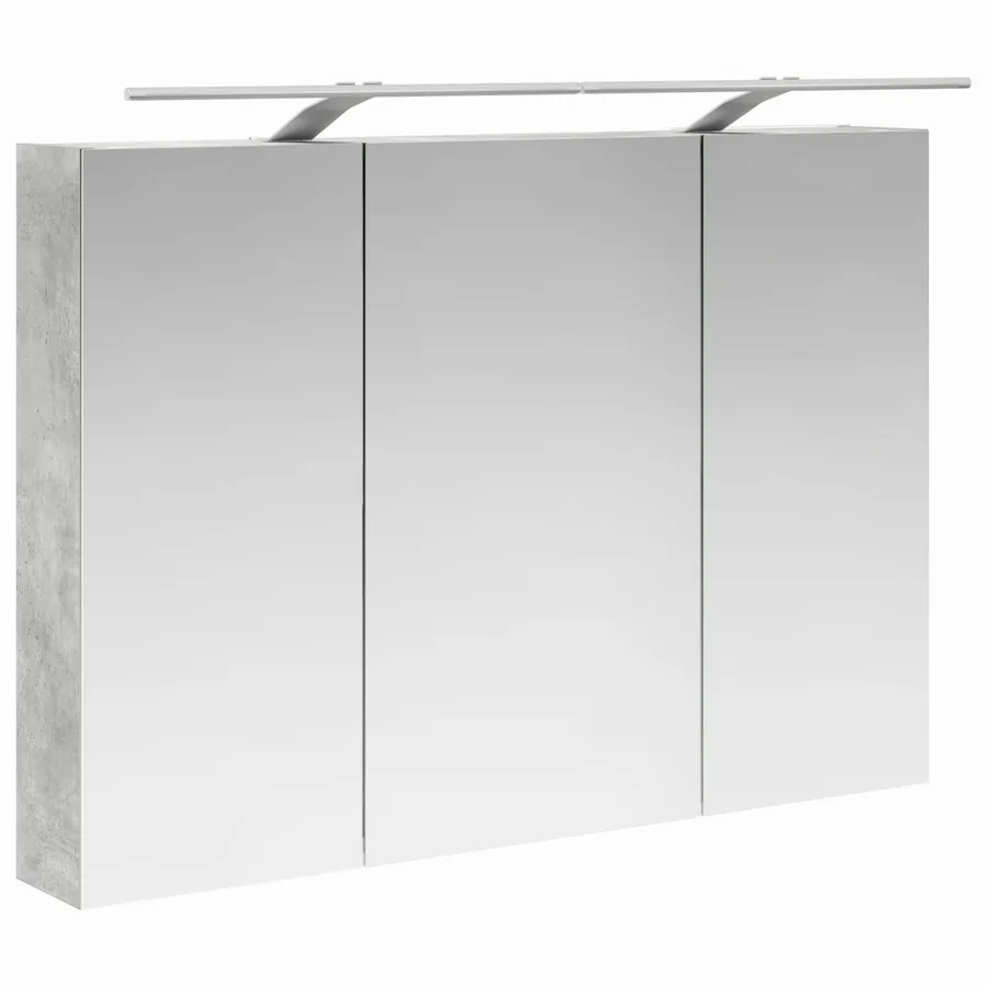 Armoire Miroir de Salle de Bain Gris béton 100 x 14,5 x 70 cm - 5