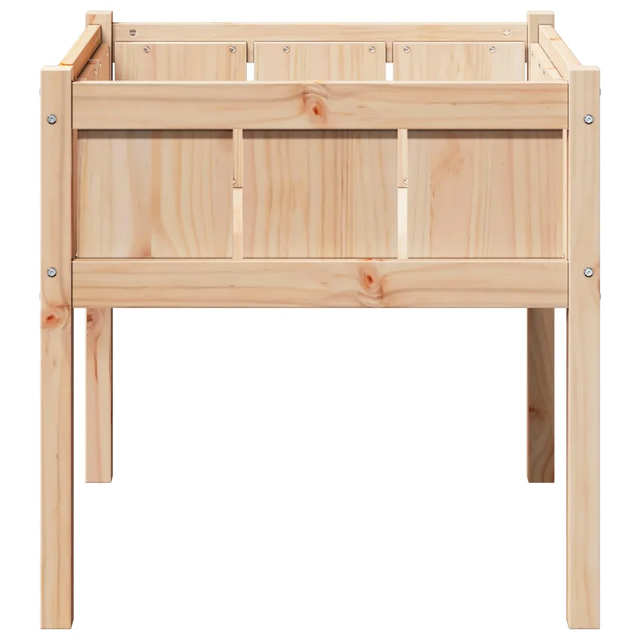 Cache-pot de jardin Nature 70 x 70 x 70 cm Bois de pin massif - 4