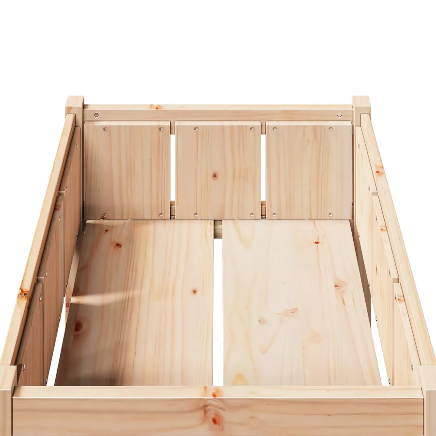 Cache-pot de jardin Nature 70 x 70 x 70 cm Bois de pin massif - 5