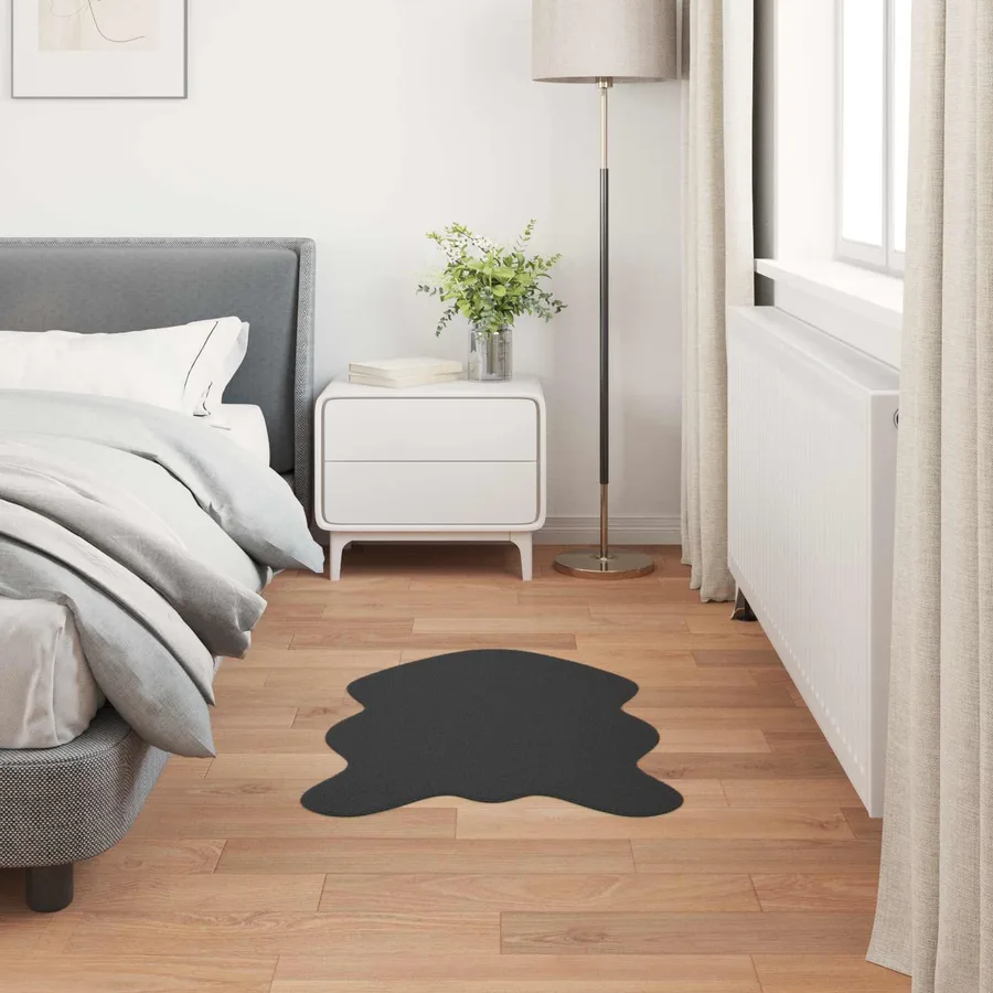 Tapis antidérapant en fausse de lapin OLITE Noir 80 x 120 cm - 4