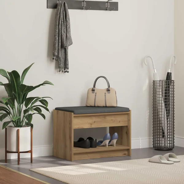 Banc d'entrée Chêne Artisanal 63 x 38 x 45 cm