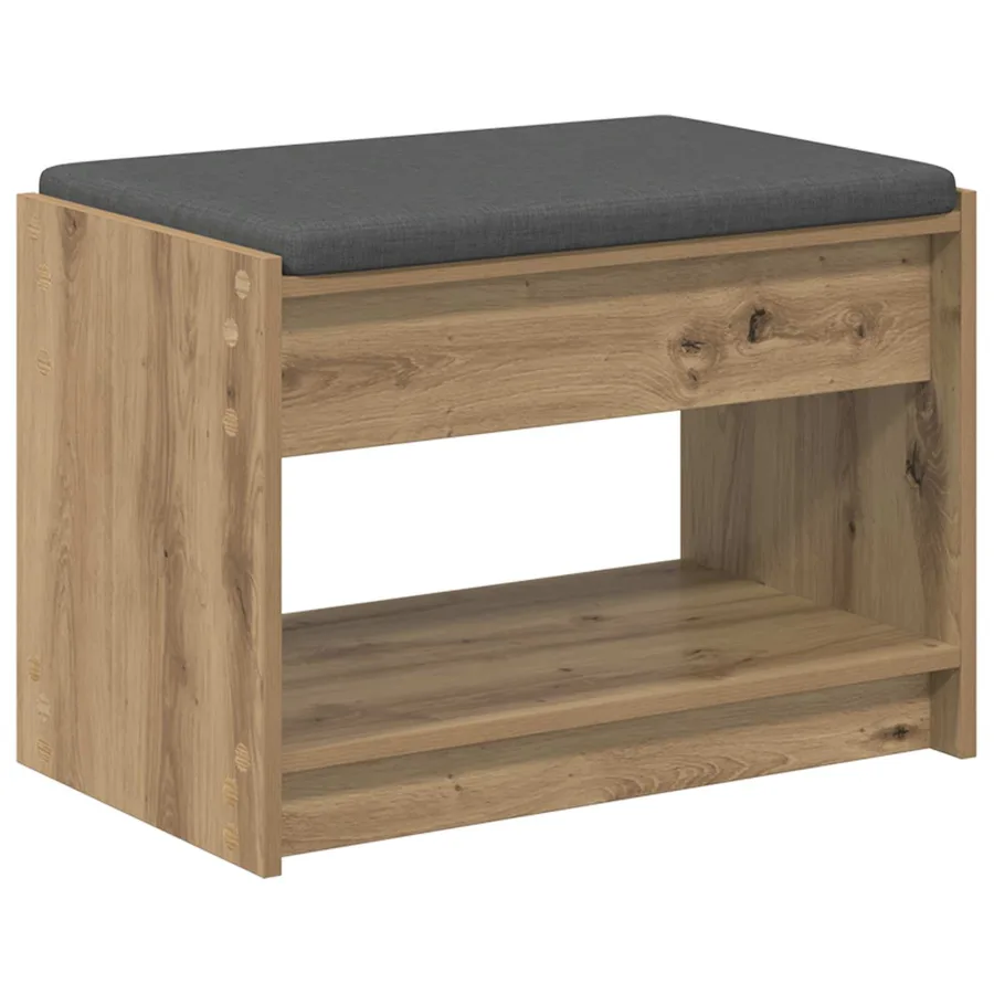 Banc d'entrée Chêne Artisanal 63 x 38 x 45 cm - 2