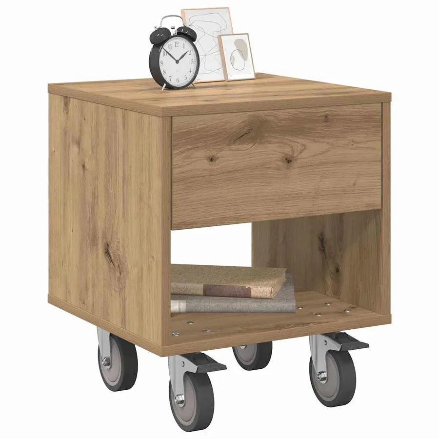 Table de chevet Chêne artisanal 40,5 x 40 x 48 cm - 3