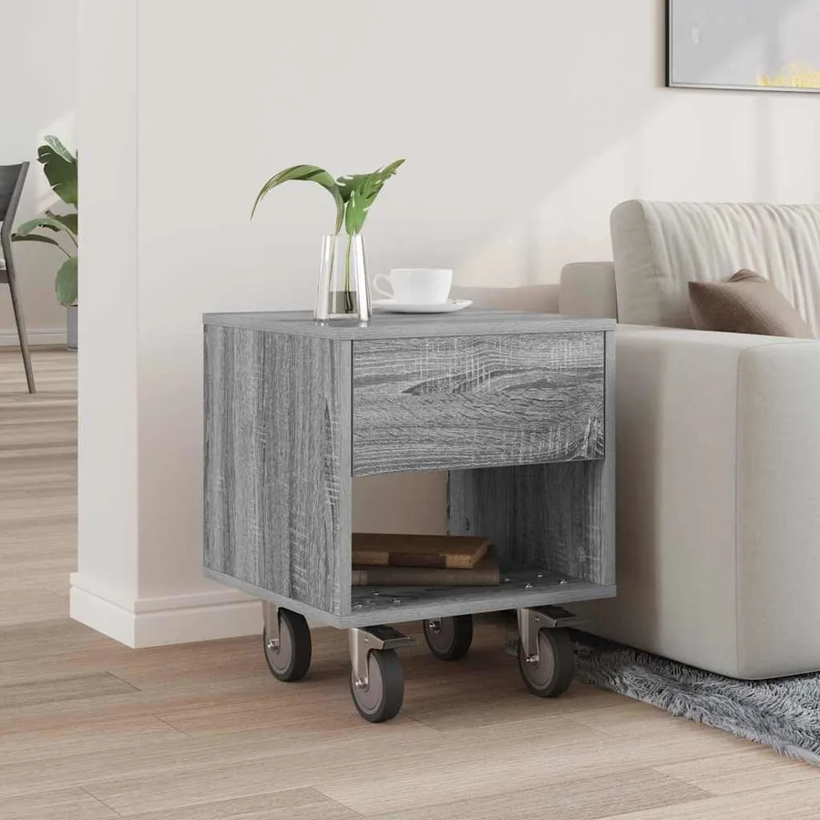 Table de chevet Gris Sonoma 40,5 x 40 x 48 cm Bois d'ingénierie - 4